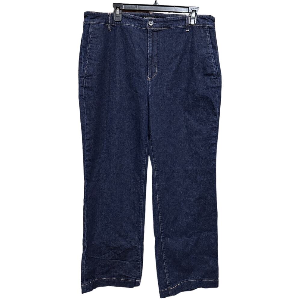 Classic Straight Leg Women's Jeans - Dark Blue